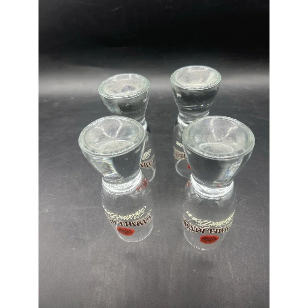 Set of 4 Vintage Gammel Dansk Bitter Dram Schnapps Shot Glasses Barware